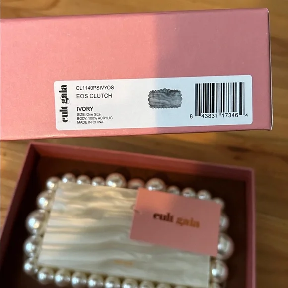 Brand new with tags Cult Gaia Eos Ivory Pearl Clutch - Picture 4 of 4